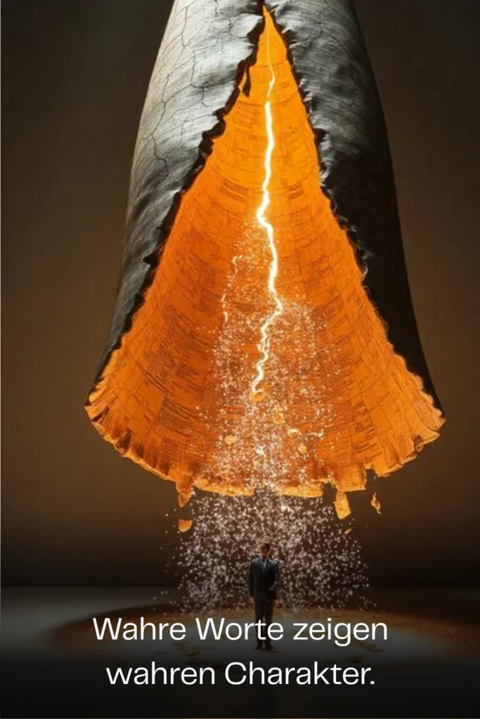 Wahre Worte zeigen wahren Charakter.