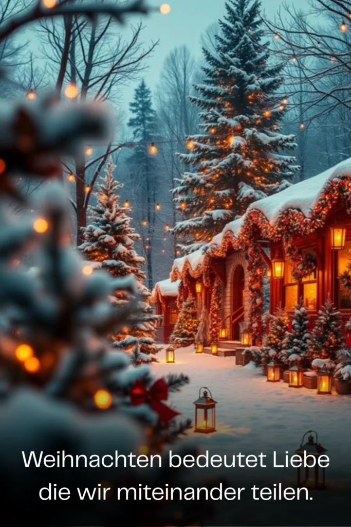 Weihnachten bedeutet Liebe die wir miteinander teilen.