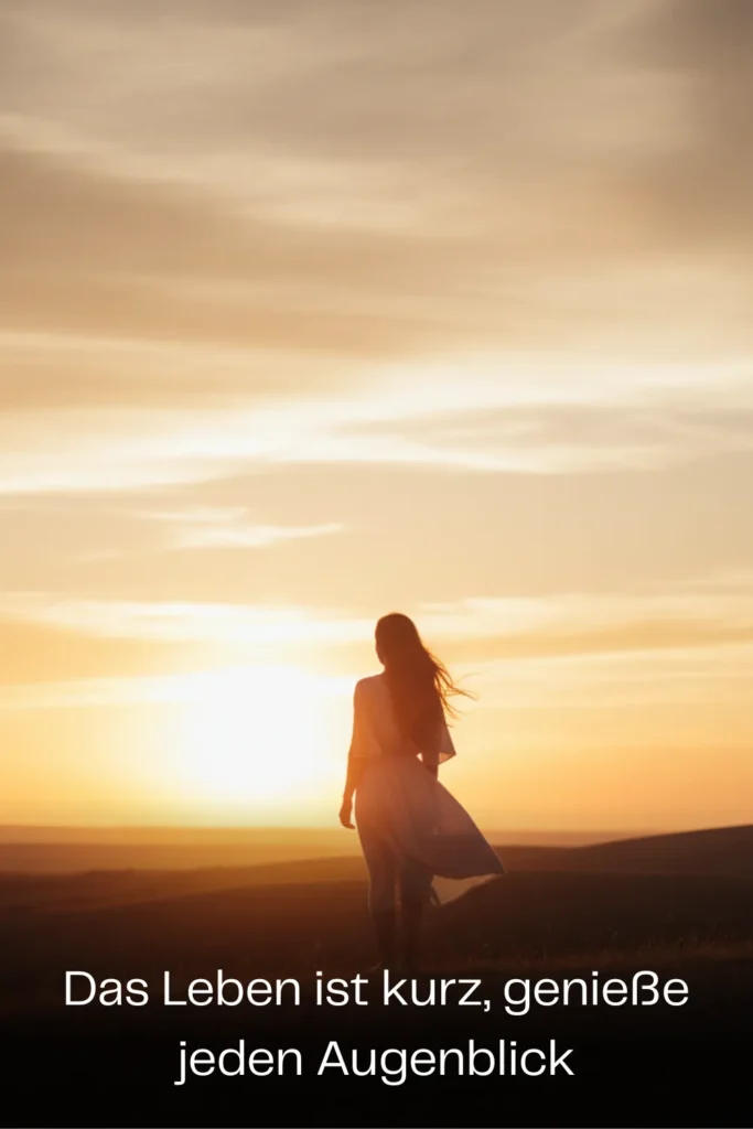 Das Leben ist kurz, genieße jeden Augenblick