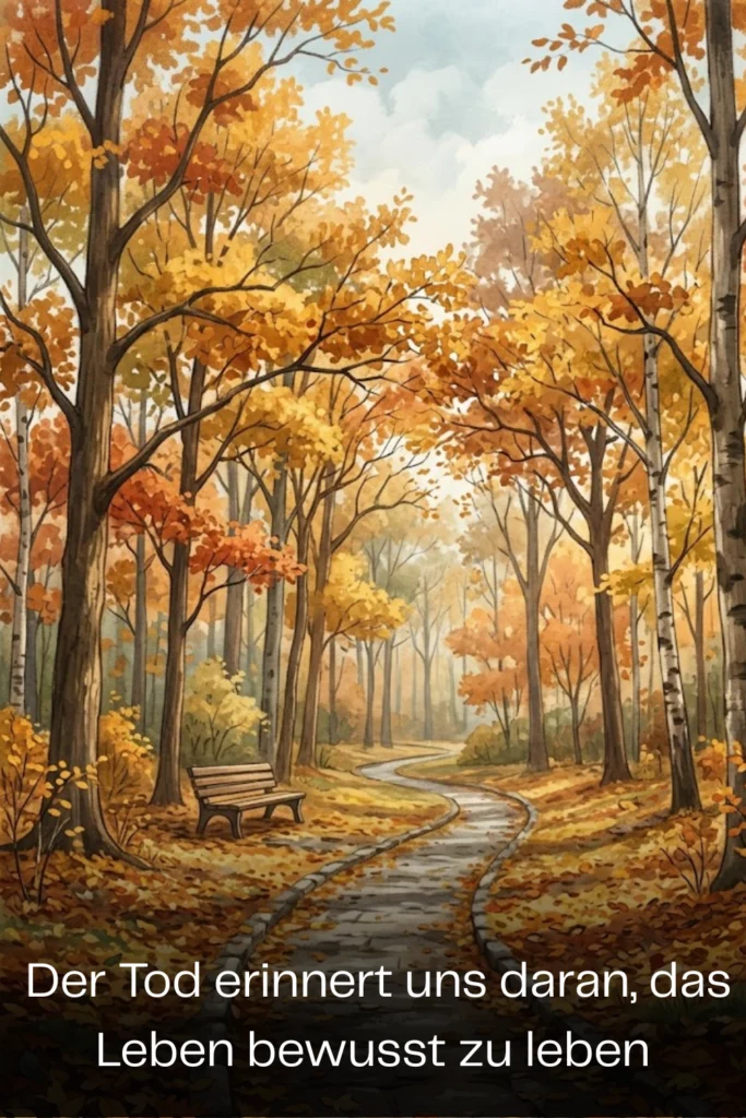 Der Tod erinnert uns daran, das Leben bewusst zu leben
