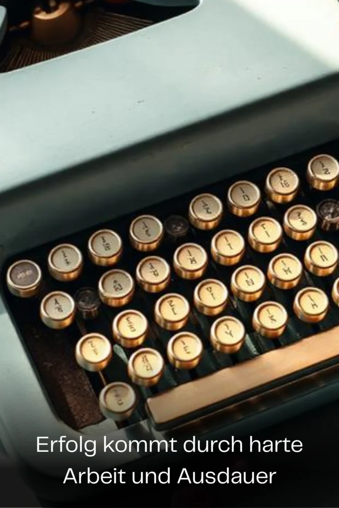 Erfolg kommt durch harte Arbeit und Ausdauer