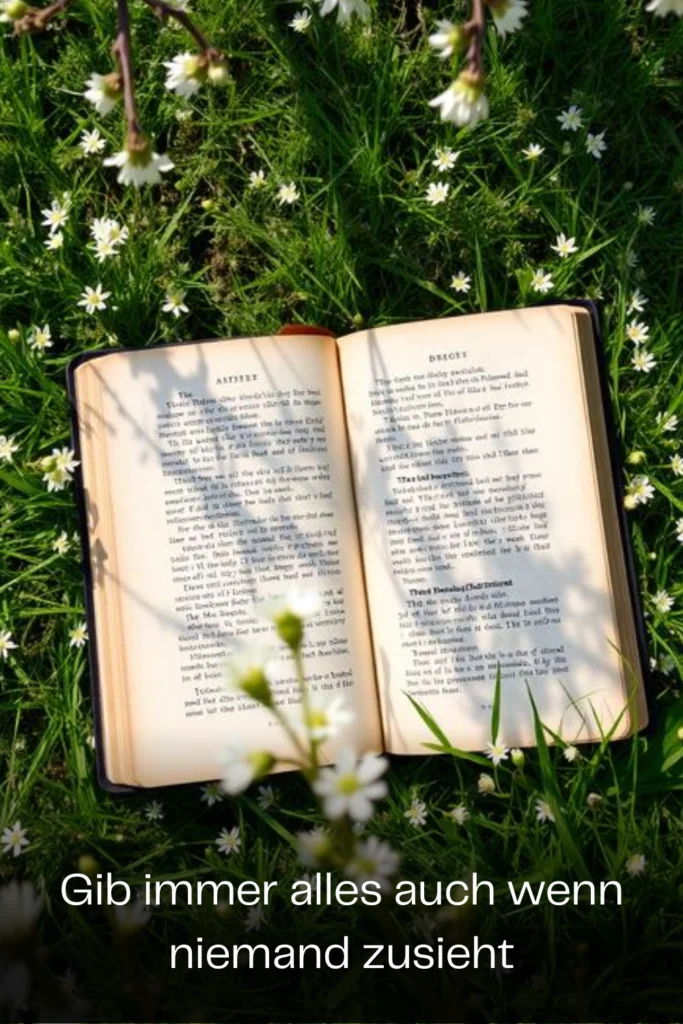 Gib immer alles auch wenn niemand zusieht