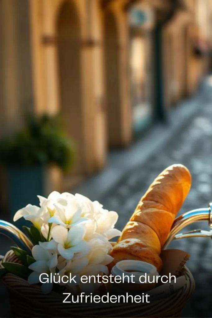 Glück entsteht durch Zufriedenheit