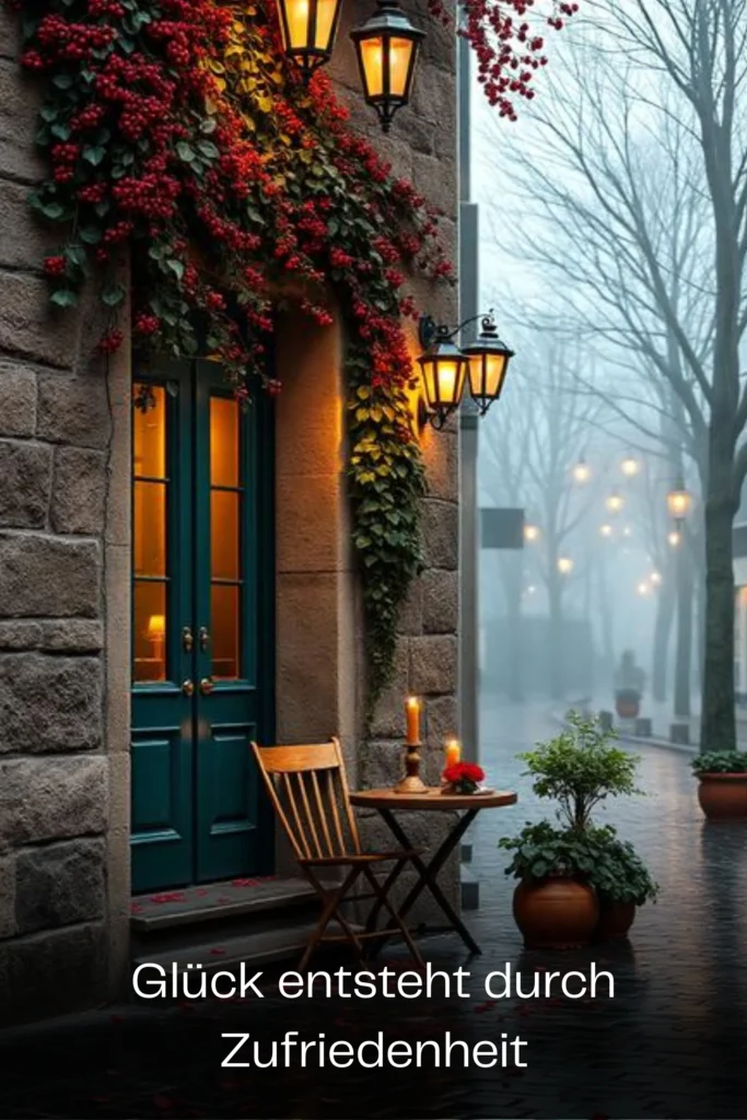 Glück entsteht durch Zufriedenheit