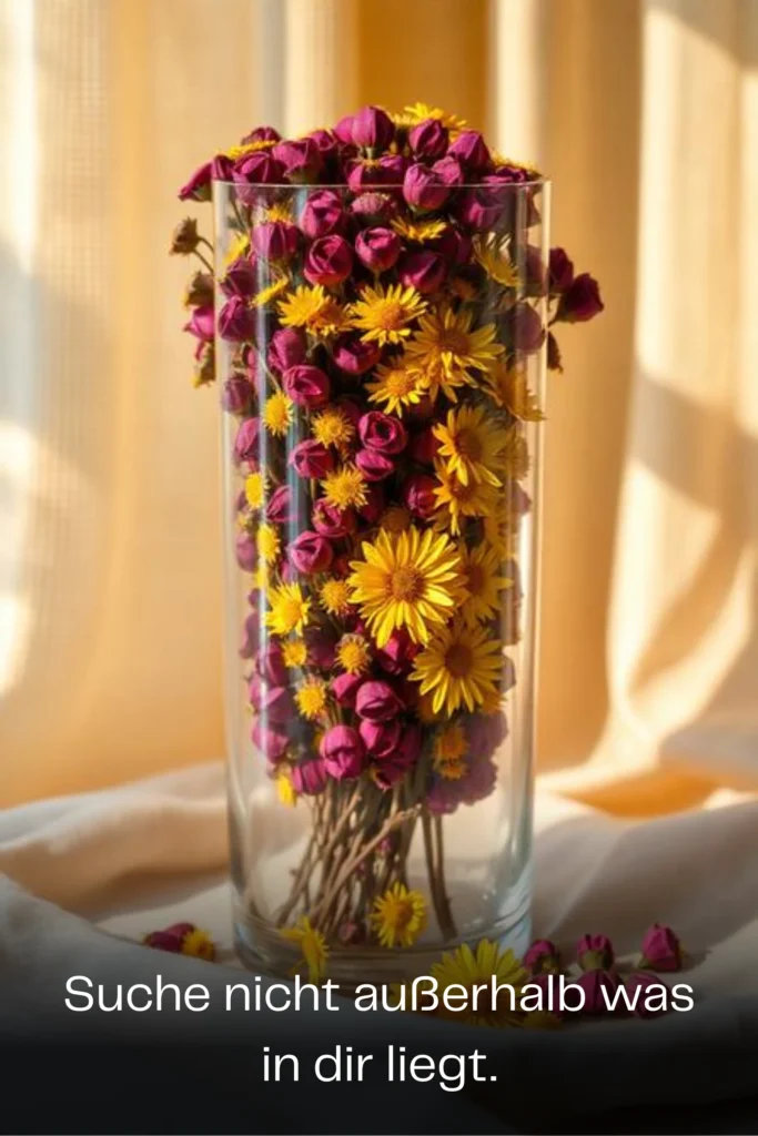 Suche nicht außerhalb was in dir liegt