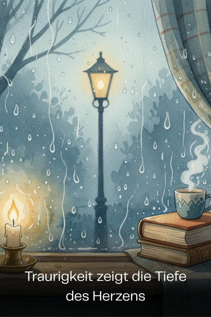 Traurigkeit zeigt die Tiefe des Herzens