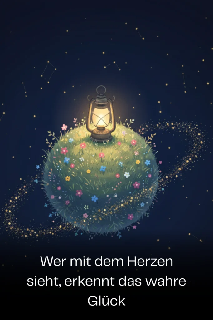 Wer mit dem Herzen sieht, erkennt das wahre Glück