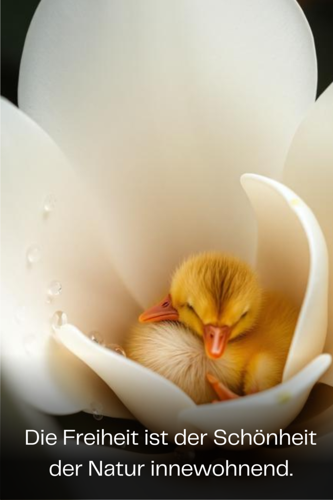 Die Freiheit ist der Schönheit der Natur innewohnend