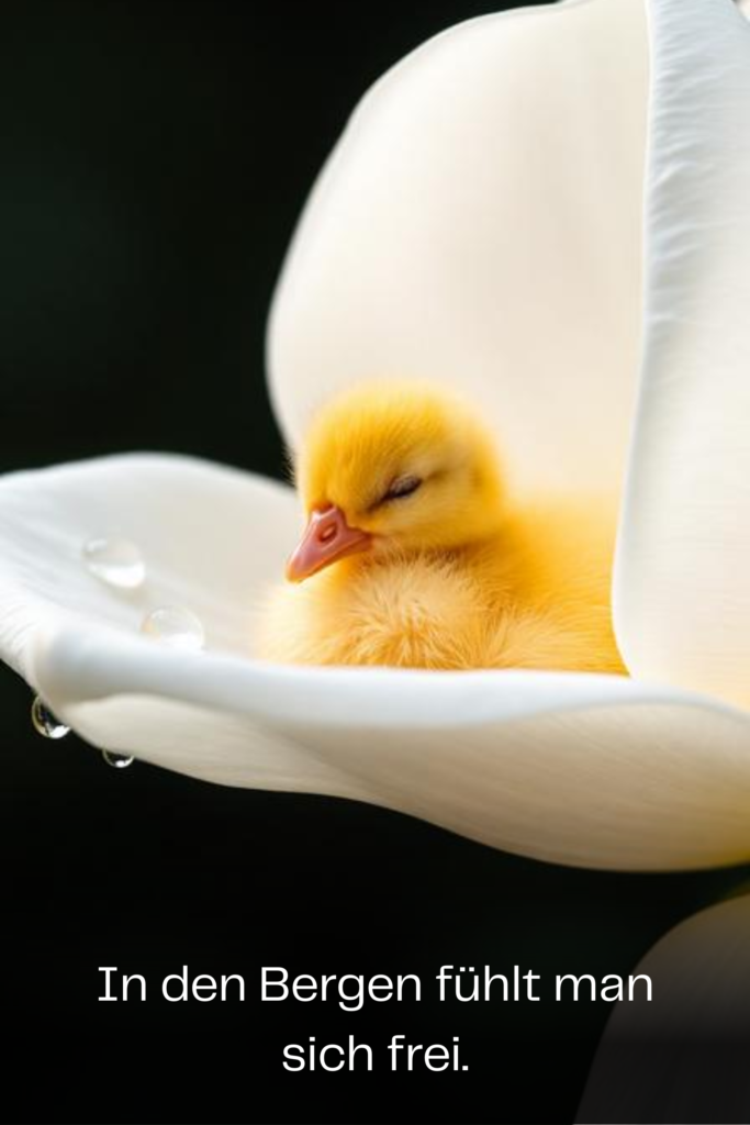 In den Bergen fühlt man sich frei
