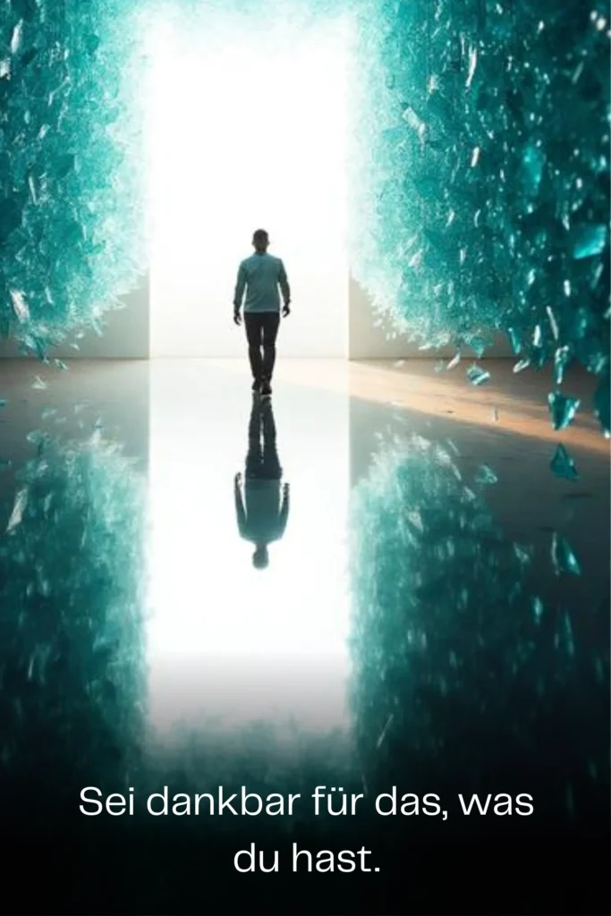 Sei dankbar für das, was du hast