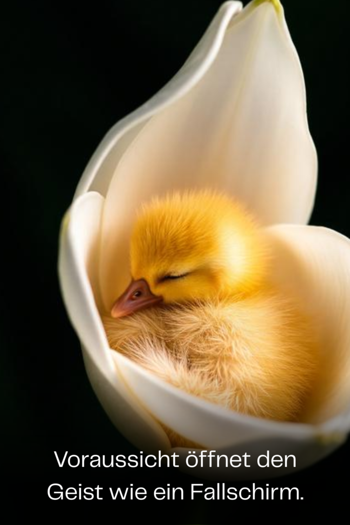 Voraussicht öffnet den Geist wie ein Fallschirm