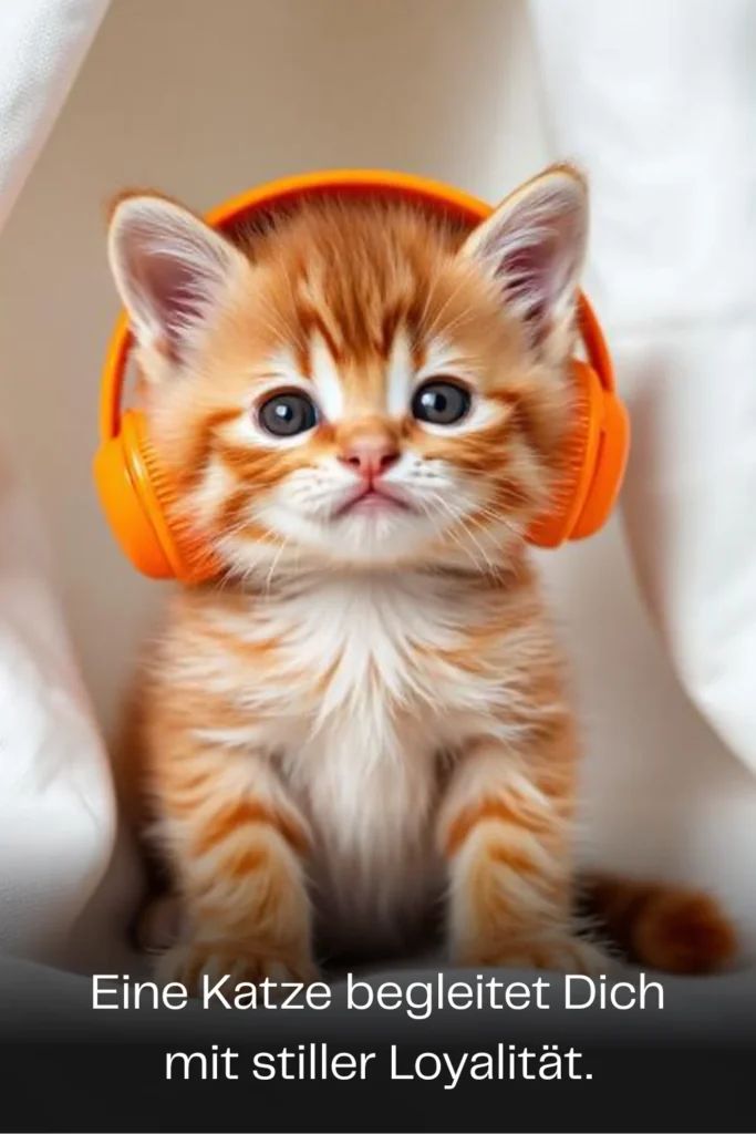 Eine Katze begleitet Dich mit stiller Loyalität