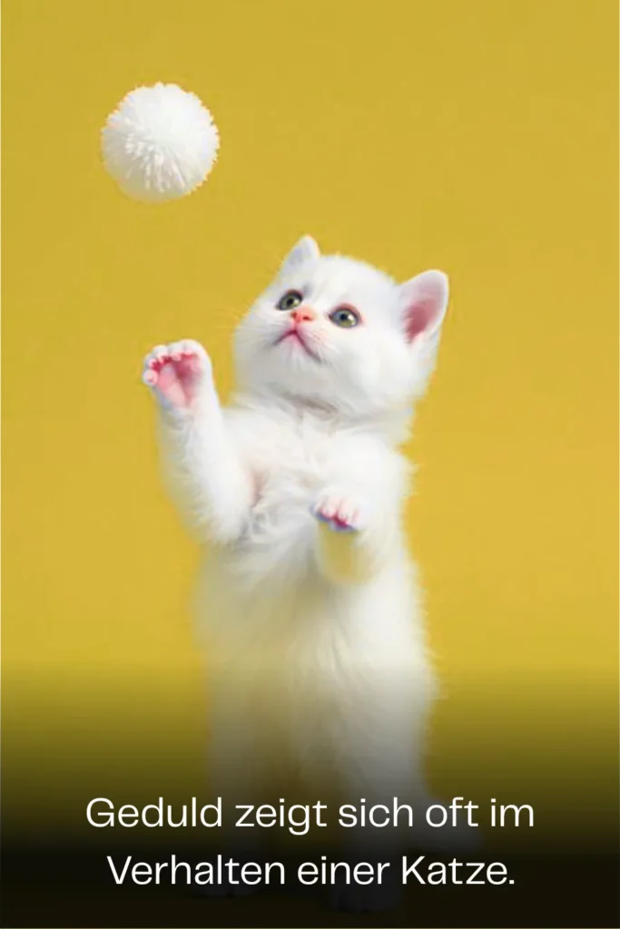 Geduld zeigt sich oft im Verhalten einer Katze