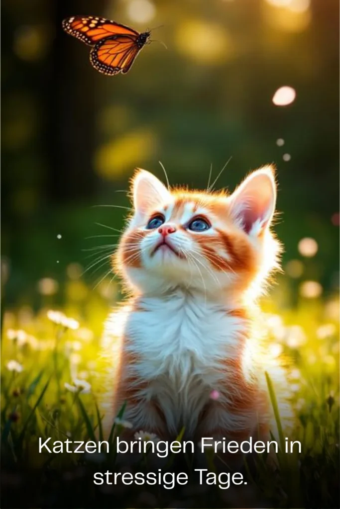 Katzen bringen Frieden in stressige Tage