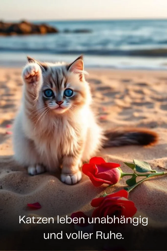 Katzen leben unabhängig und voller Ruhe