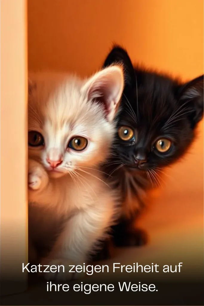 Katzen zeigen Freiheit auf ihre eigene Weise