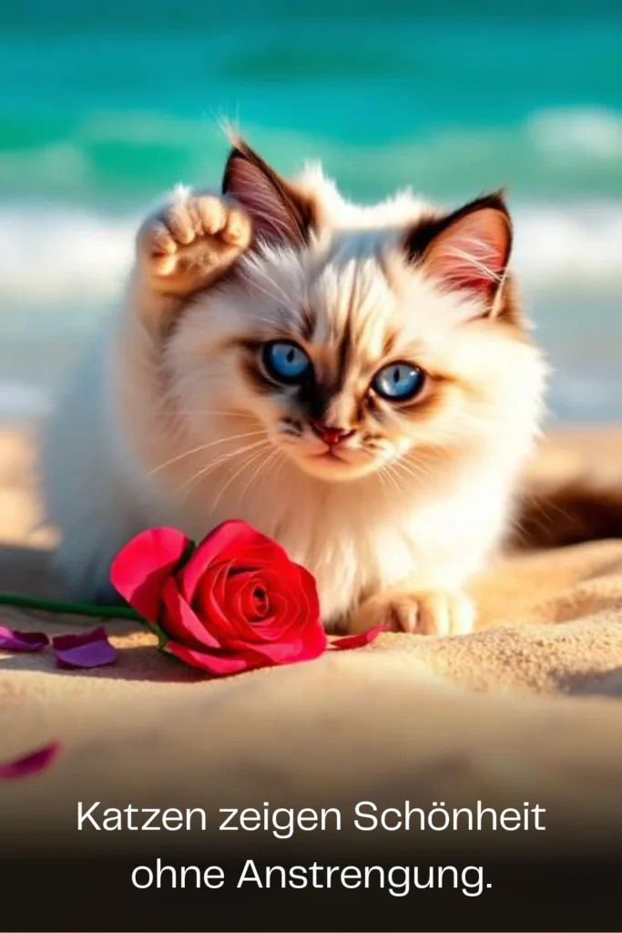 Katzen zeigen Schönheit ohne Anstrengung