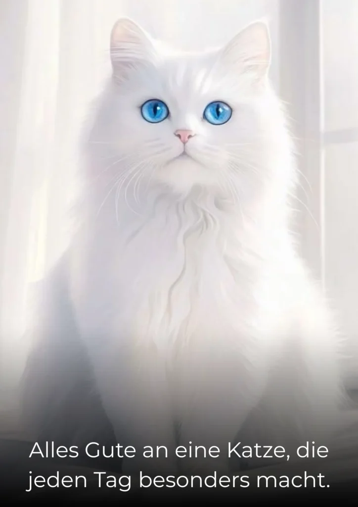 Alles Gute an eine Katze, die jeden Tag besonders macht