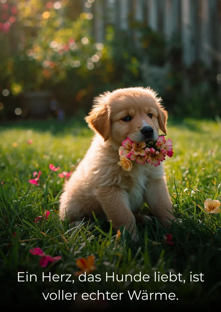 Ein Herz, das Hunde liebt, ist voller echter Wärme