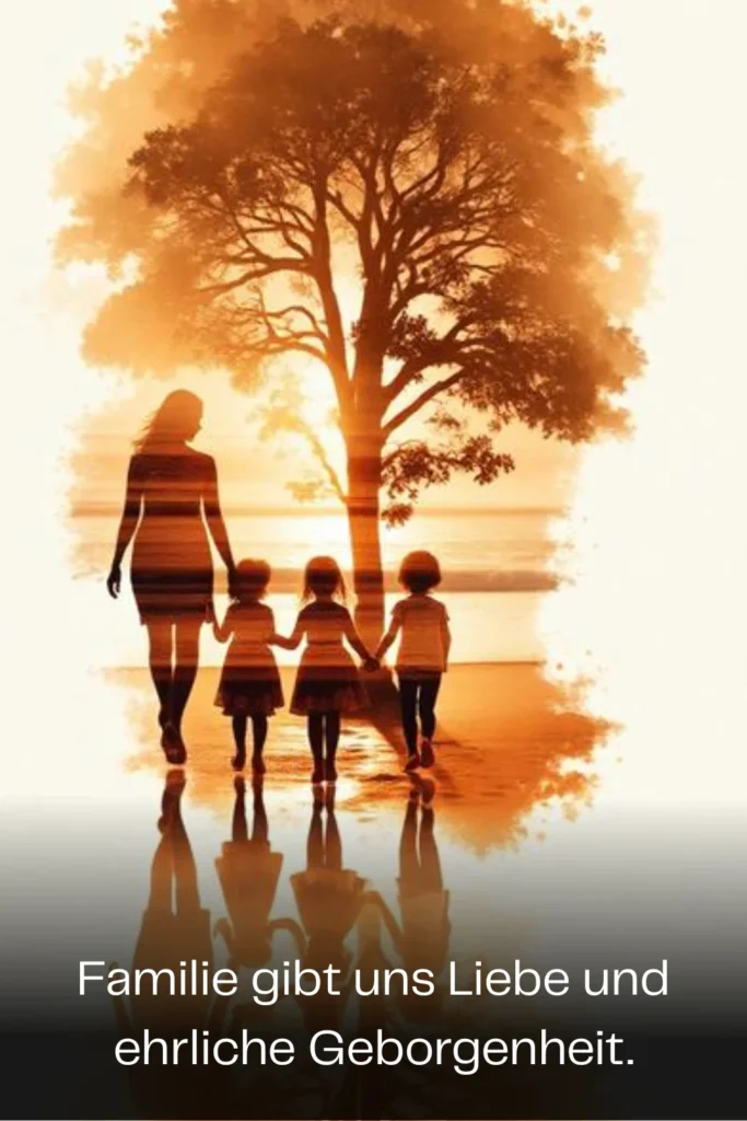 Familie gibt uns Liebe und ehrliche Geborgenheit