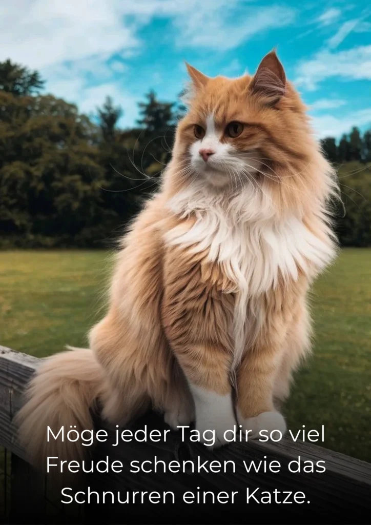 Möge jeder Tag dir so viel Freude schenken wie das Schnurren einer Katze